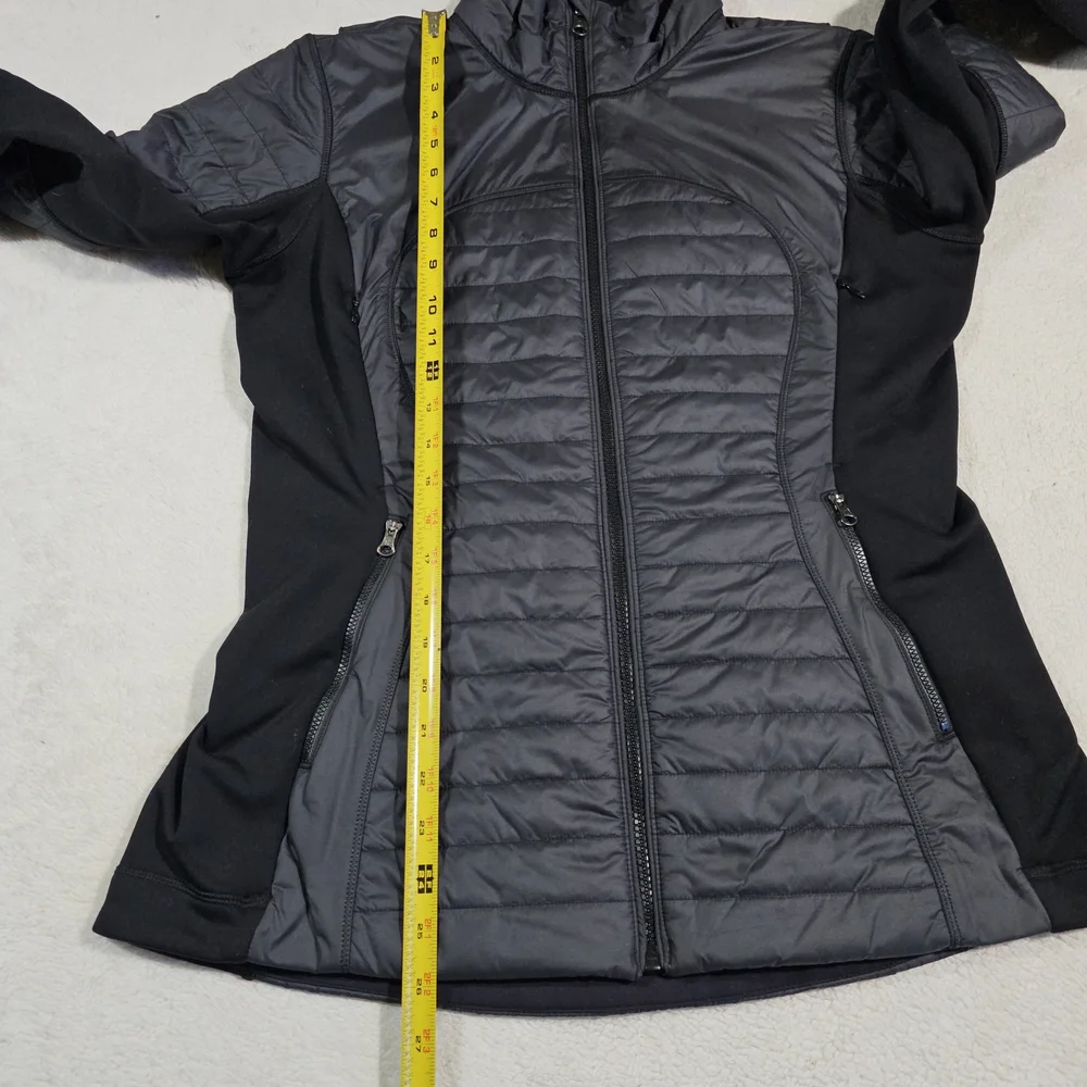 LULULEMON FIRST MILE QUILTED RUNNING Jacket Black Womens Size 10.